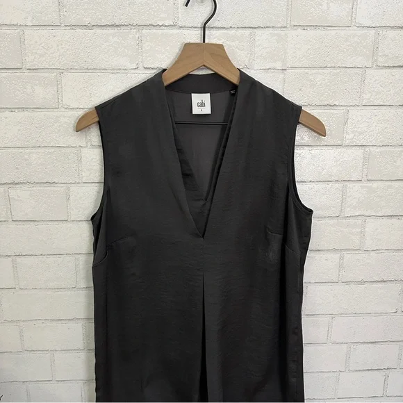 CABI Sleeveless Gray Top #3786 Veneer Top - Picture 2 of 8